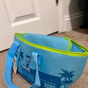 Trader Joe's Blue and Green Tote Bag
